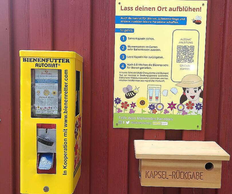 Automat mit Bienenfutter